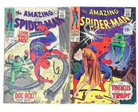 AMAZING SPIDER-MAN #53 &amp; 54 - (2 in Lot) - (1967 - MARVEL - UK Cover Price) - Includes Spider-Man battles Doctor Octopus 
