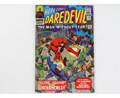 DAREDEVIL #19 - (1966 - MARVEL - UK Price Variant) - Masked Marauder, Gladiator appearances - Cover and interior art by John 