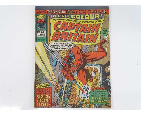 CAPTAIN BRITAIN #8 - (1976 - MARVEL/BRITISH - UK Price) - First appearance of Elisabeth "Betsy" Braddock, who later becomes P