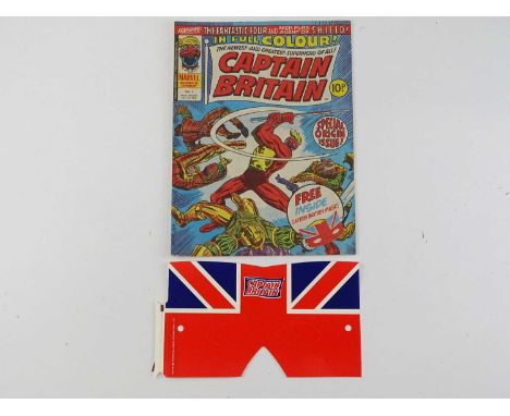 CAPTAIN BRITAIN #1 - (1976 - BRITISH/MARVEL - UK Price) - Origin and First appearance of Captain Britain + Free gift included