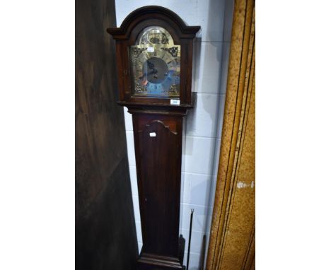 An early to mid 20th Century shortcase 'Grandmother clock) having brass dial
untested, 171cm high approx