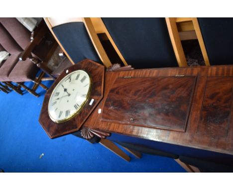 An impressive 19th Century mahogany wall clock of large proportions , enamelled roman numeral dial , named for Litherland Dav