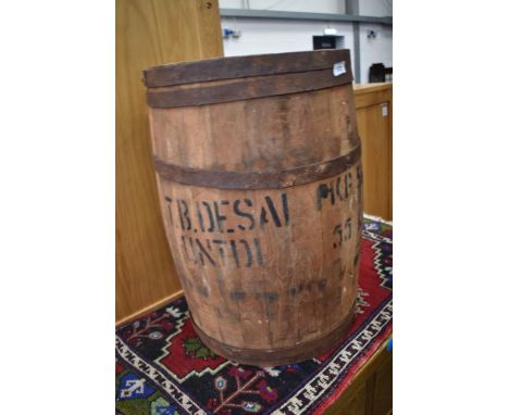 A vintage barrel, height approx. 53cm