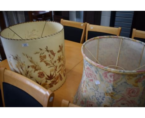 Two vintage lampshades