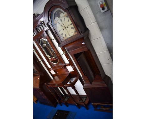 A 19th Century mahogany long case clock with 8 day movement, painted dial named for Duffner, Coventry
