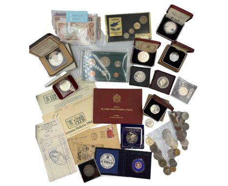 Great British and World coins, including Queen Victoria 1890 crown, King George VI Festival of Britain crown, Mauritius 1978 