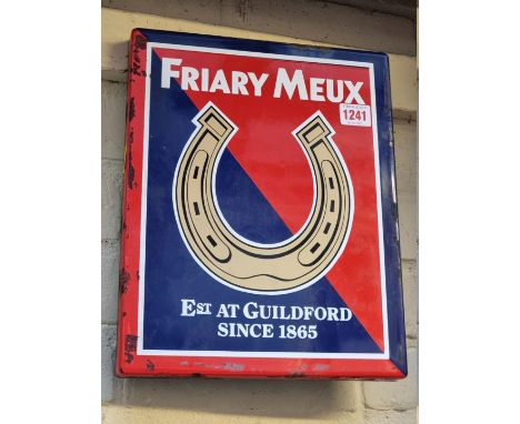 Advertising:&nbsp;a 'Friary Meux' enamel sign, 32 x 26cm.&nbsp; 