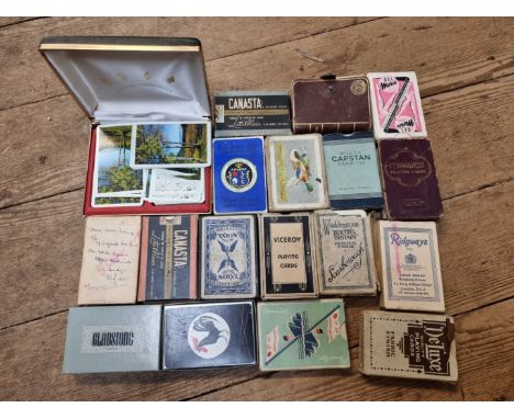 A collection of vintage playing card packs.&nbsp;&nbsp; 