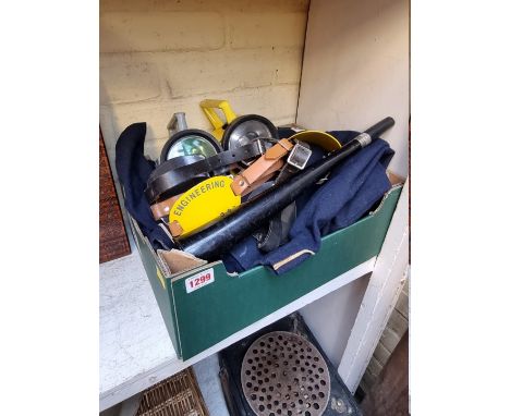 Railwayana:&nbsp;two BR signalling lamps; together with five enamel and leather armbands; a BR 'Acme' horn; and a uniform. 