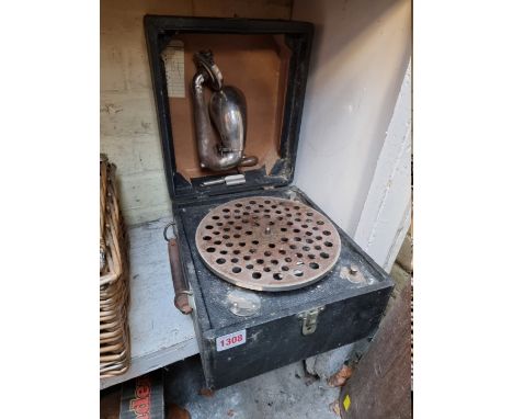 A vintage Decca portable gramophone.&nbsp; 