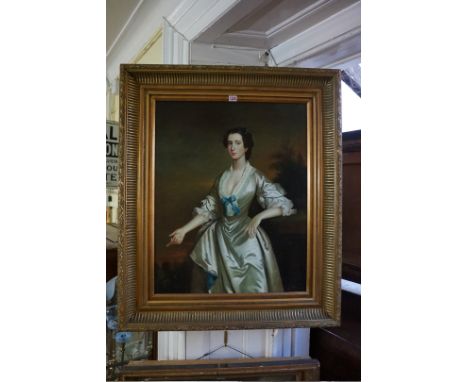 * Moore, contemporary, three quarter length portrait of an 18th century style lady, oil on canvas, 74 x 59cm.&nbsp; 