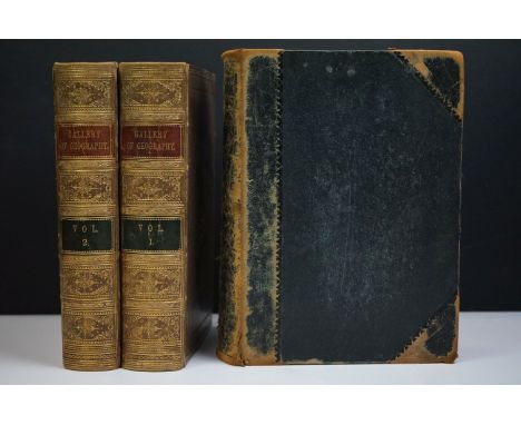 Antique Books - The Gallery Of Geography by Rev Thomas Milner, revised edition 1872, vols. 1 &amp; 2, published by W R McPhun