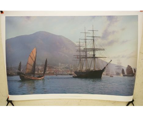 Steven Dews (British b. 1949) Gouttelette Limited Edition Print titled ' Lothair loading tea, Hong Kong 1873 ' no. 9/300 with