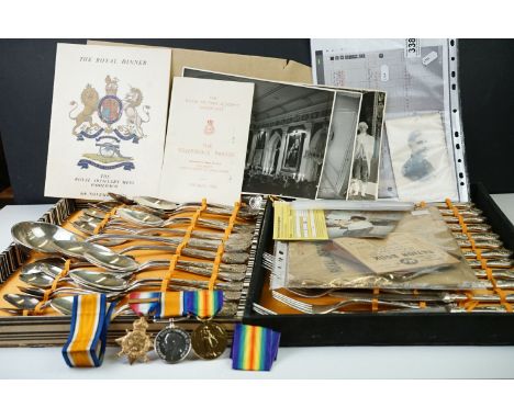 Collection of military-related ephemera and items relating to the Goodenough family, to include a Super Inox silver plated ca