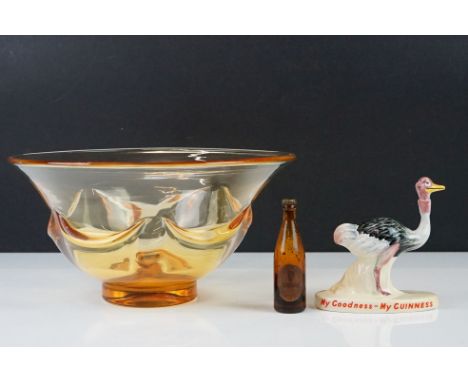 Carltonware  ' My Goodness - My Guinness ' Advertising Figure modelled as an Ostrich, 20cm high together with a Miniature Bot