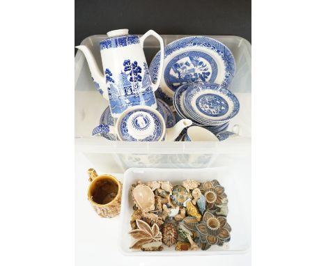 Collection of Wade Whimsies, Wade Tortoises and other Wade Items together with Myott 'Old Willow' Part Tea Service comprising