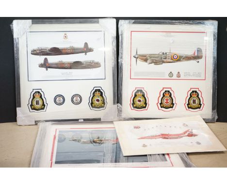 J W Petrie, Signed Limited Edition Military Aircraft Print ' D-Day Tribute ', also signed by Captain Ian Gibbsand Squadron Le