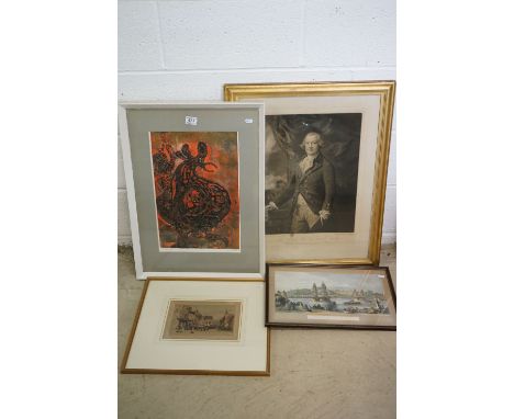 Ann Brunskill, Signed Limited Edition Print titled ' Rooster ' no. 4/10 , 30cm x 48cm together with After Thomas Gainsborough
