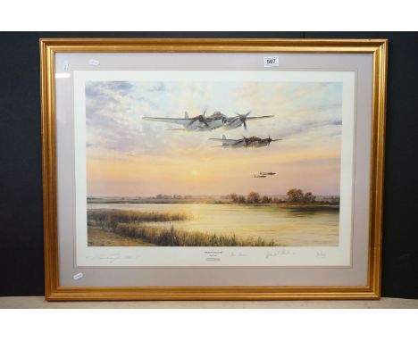 Robert Taylor, Signed Limited Edition RAF Print titled ' Broken Silence ', also signed by Ivor Bloom, Leonard Cheshire and Jo