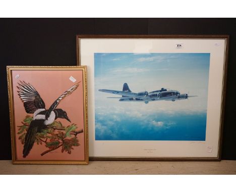 John Young Signed Limited Edition Print ' Memphis Belle heads for home ' no. 640/950, with gallery blind stamp, images measur