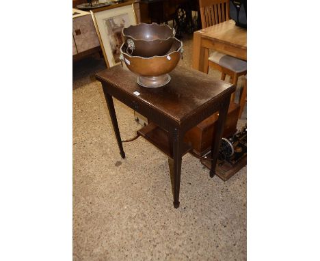Early 20th Century folding card table on tapering legs