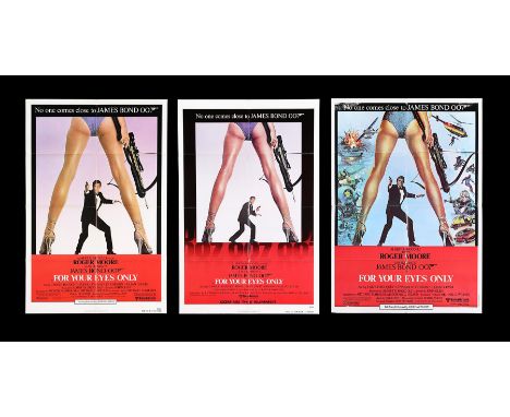 Group of three One-Sheets (2 x US-Advance and Regular and 1 x Lebanese) for the James Bond film "For Your Eyes Only".27" x 41