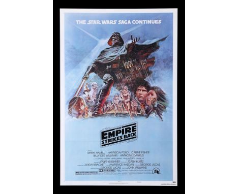 An original, unrestored 1980 US One-Sheet movie poster for the George Lucas sci fi classic sequel "Star Wars: The Empire Stri