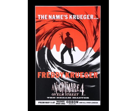 "The names Krueger...Freddy Krueger!". British 'Withdrawn' Double Crown Advance poster for "A Nightmare On Elm Street 4: The 