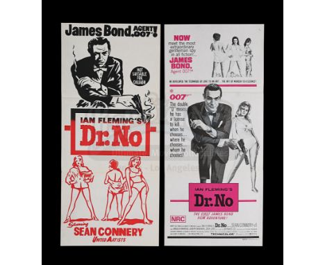 A group of two Australian Daybill posters for James Bond's first cinematic mission as Agent 007 tackled "Dr. No" (1962). From