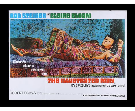 A memorable imagining of Rod Steiger's "skin illustration" on this 1969 original UK Quad film poster for Ray Bradbury's maste