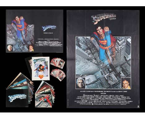 An incredible "Superman" (1978) offering from first year of release 1978. The lot comprises a 'final' design British UK Quad;