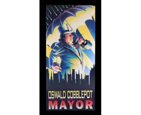 This impressive Studio made production poster was created for the mayoral campaign of Oswald Cobblepot (Danny DeVito) the not