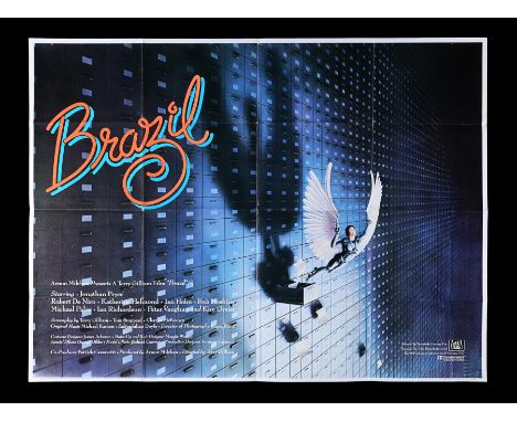 A beautiful looking original unrestored 1985 UK Quad film poster for Terry Gilliam's masterpiece "Brazil". One of the best fr