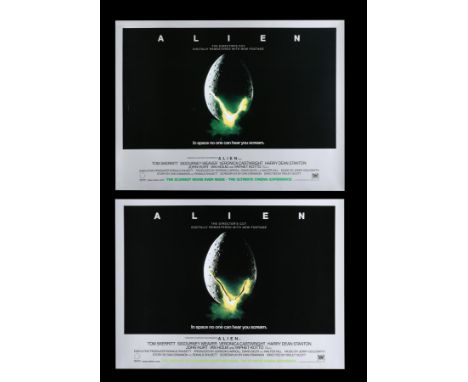 A pair of UK Quads for Ridley Scott's influential horror sci-fi movie "Alien" (2003). This is the "Director's Cut" release wi