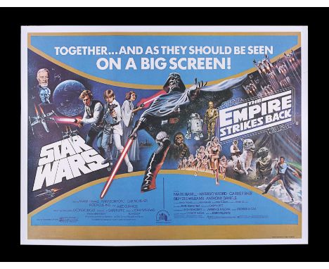 "Together... and as they should be seen ON A BIG SCREEN!". In May 1982 British cinemas premiered "Star Wars" and "The Empire 