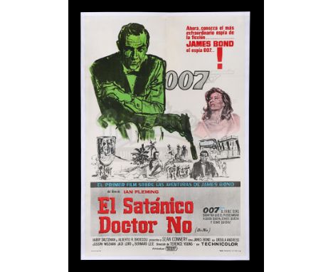 "Dr. No" - El Satanico Doctor No. From first year of release in Argentina, 1962, this Argentinean One-Sheet cleverly adapts t