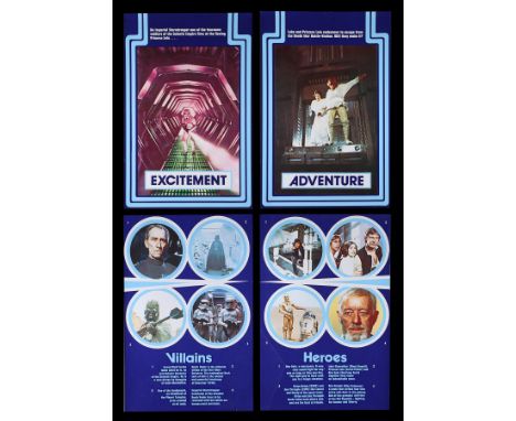 A complete set of all four Marler Haley UK Double Crown film posters from 1977 for "Star Wars: Episode IV A New Hope". This i