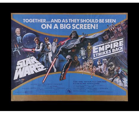 "Together…and as they should be seen…ON A BIG SCREEN!". A country unique designed British Quad double-bill film poster. In Ma