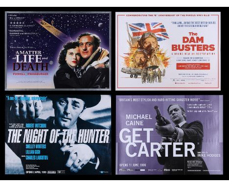 An impressive small collection of four classic UK Quad film posters re-released in a remastered, upgraded print by the BFI an