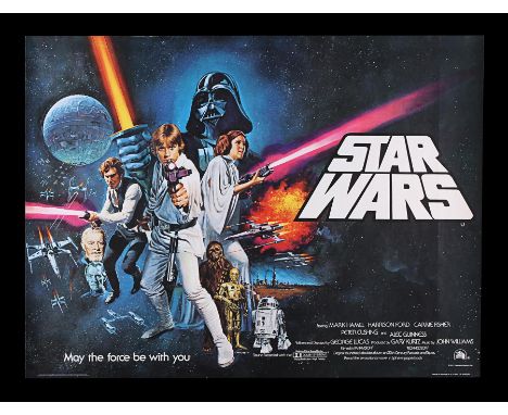 UK Quad "Non-Oscars®" poster for "Star Wars" (1977). The "Non-Oscars" version of this poster was used in the first couple of 