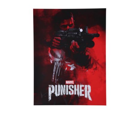 Released in 2017 to promote the "Punisher" TV series showing on Netflix, this portrait style screenprint is the classic image