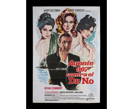This 1974 re-release this Spanish One-Sheet for "Dr. No" (1962 - Agente 007 Contra el Dr. No) is a beautiful looking poster. 