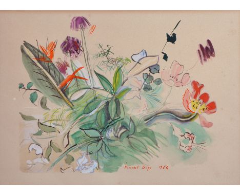 After Raoul Dufy (1877-1953) French. Flowers, Circa 1953, Lithograph, 10.5" x 14.5".