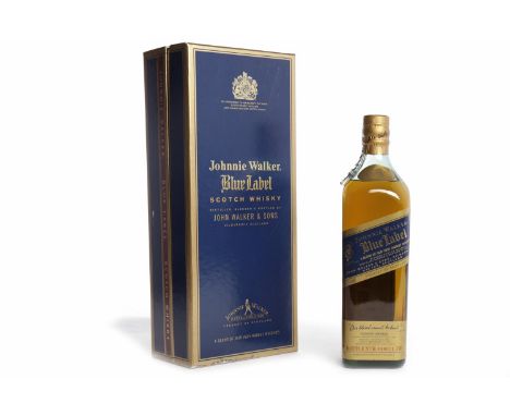 JOHNNIE WALKER BLUE LABELBlended Scotch Whisky. Bottle no. R040011JW. 75cl, 43% volume, in presentation box.  CONDITION REPOR