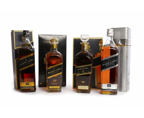 JOHNNIE WALKER BLACK LABEL 12 YEARS OLD - MCLAREN EDITIONBlended Scotch Whisky. 1L, 43% volume, in tin. JOHNNIE WALKER BLACK 