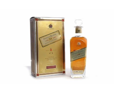 JOHNNIE WALKER AGED 21 YEARSBlended Scotch Whisky. Bottle no. D26938. 70cl, 43% volume, in carton.  CONDITION REPORT: Very go
