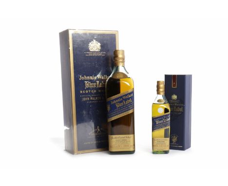 JOHNNIE WALKER BLUE LABELBlended Scotch Whisky. Bottled for Venezuelan market. Bottle no. J49186JW. 75cl, 43% volume, in pres