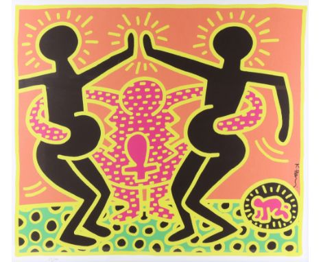 Keith Haring (1958-1990) Fertility No. 4, large screen print,Farbserigrafie/Velin, im Stein signiert K. Haring, Serie The Fer