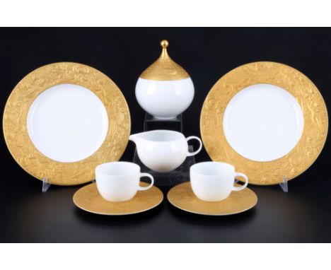 Rosenthal Die Zauberflöte Mokka Dejeuner für 2 Personen, Björn Wiinblad, mocha coffee set for 2 pers.,8-teiliges Porzellan, g