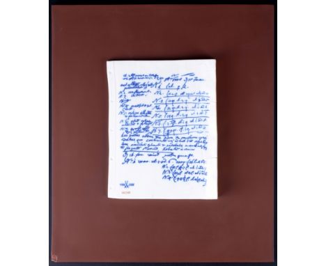 Meissen Wandplatte Böttger Labornotizen 1.Wahl, wall panel laboratory notes 1st choice,Porzellan auf Böttgersteinzeug, blaue 